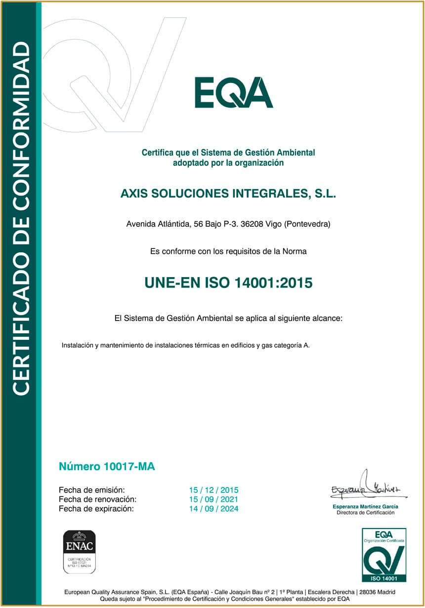 Axis Soluciones Integrales - ISO 14001